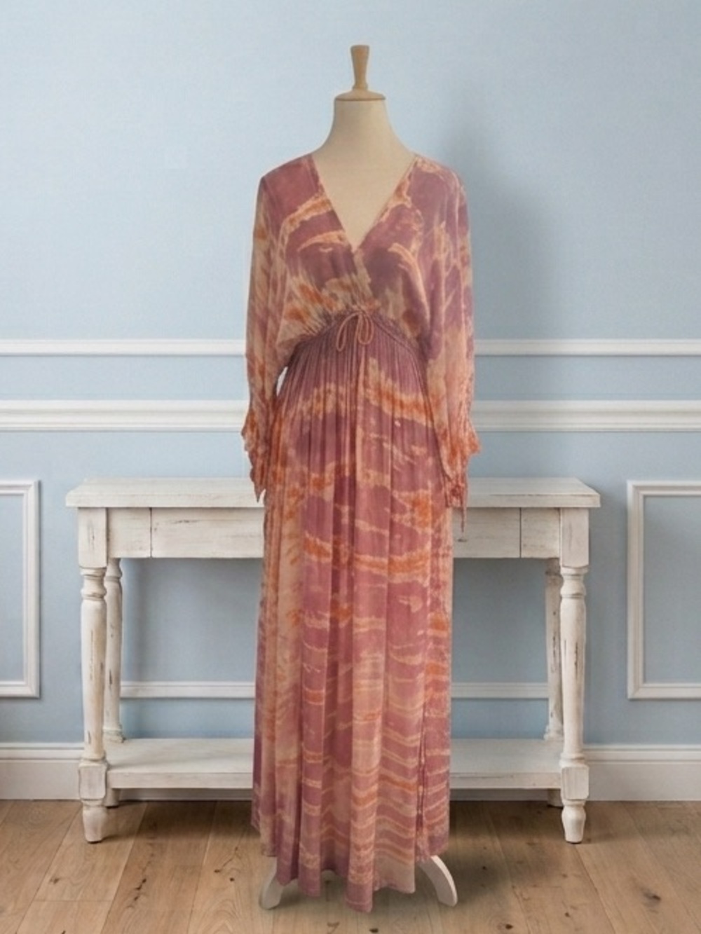 Young Fabulous & Broke Meadow Tie Dye BOHO Maxi Dress size small